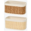 Koszyk organizer Bambusowy na kosmetyki bieliznę 23x14x11,5cm MAŁY CIEMNY