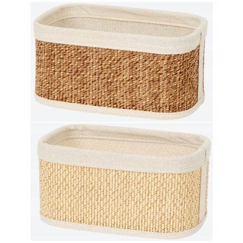 Koszyk organizer Bambusowy na kosmetyki bieliznę 23x14x11,5cm MAŁY CIEMNY