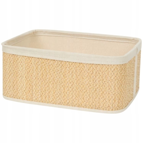 Koszyk organizer Bambusowy na kosmetyki bieliznę 36x26x15,5cm DUŻY JASNY