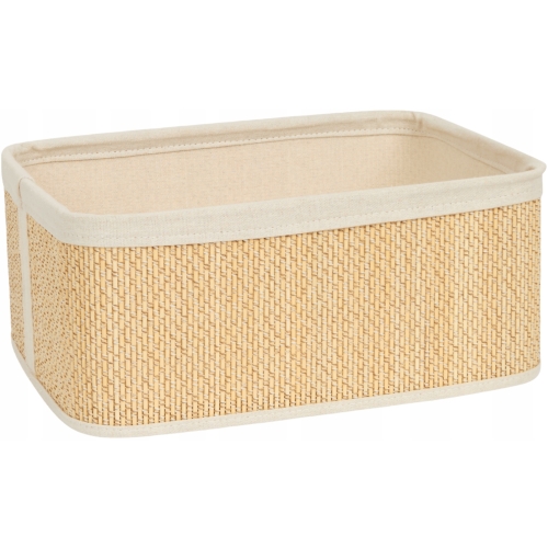 Koszyk organizer Bambusowy na kosmetyki bieliznę 36x26x15,5cm DUŻY CIEMNY