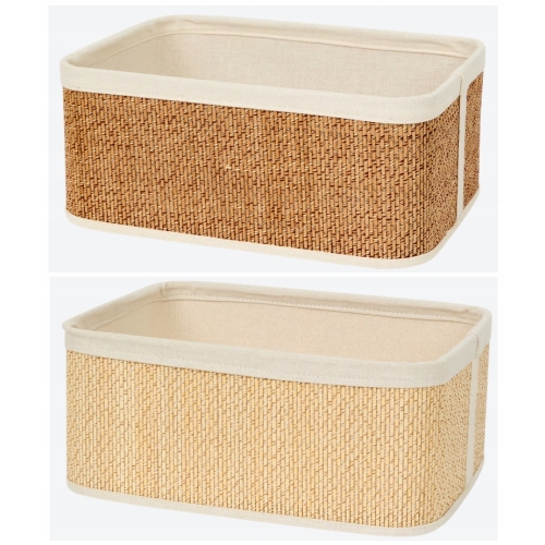 Koszyk organizer Bambusowy na kosmetyki bieliznę 36x26x15,5cm DUŻY CIEMNY