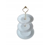 Porcelanowa etażerka patera 3 poziomowa Excellent Houseware 22,5 cm