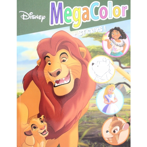 Kolorowanka Mega Color Disney Król Lew i inni 128 stron XL 25 naklejek