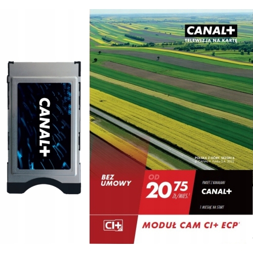 Moduł TV CAM 4K CI+ TNK Canal+ 1 miesiąc Bez Umowy Telewizja na Kartę ECP