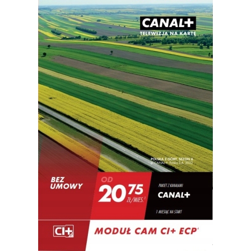Moduł TV CAM 4K CI+ TNK Canal+ 1 miesiąc Bez Umowy Telewizja na Kartę ECP