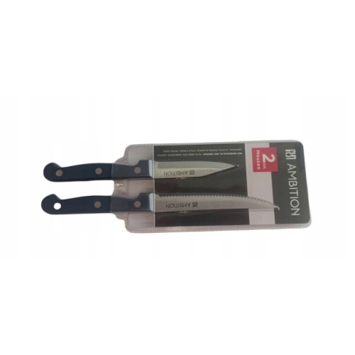 NÓŻ AMBITION ZESTAW 2 SZT UNIWERSALNY+ OBIERAK 22 CM 19 CM STAL NIERDZEWNA