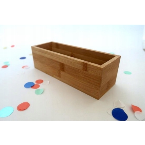 SKRZYNKA BAMBUSOWA ORGANIZER PUDEŁKO POJEMNIK 23CM