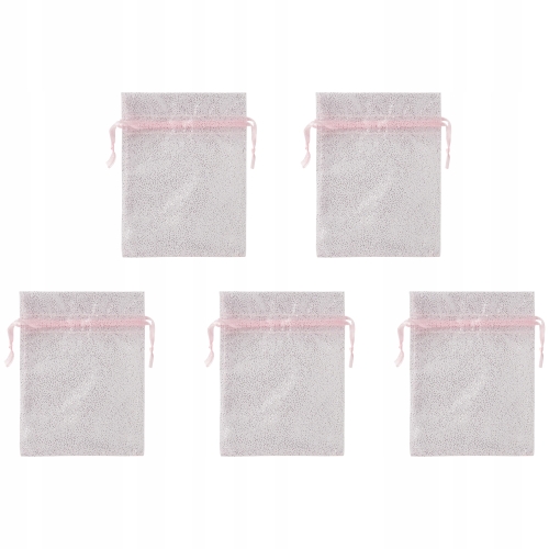 Woreczki z organzy Hobby Flora Organza Brokat brokatowe Granatowe 5 szt set