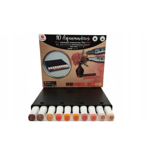 TWINMARKERY PROFESJONALNE 10 SZTUK AKWARELOWE DECO TIME FIOLETOWE 79-188