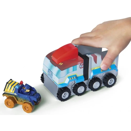 PAW PATROL DINO RESCUE CHASE ZESTAW TOR Z WYRZUTNIĄ T-REX NIEBIESKIE AUTKO