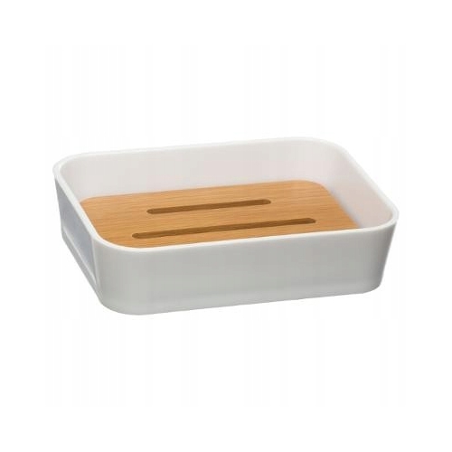DOZOWNIK NA MYDŁO BAMBUS BIAŁY 17 CM PLASTIKOWY WYTRZYMAŁY POJEMNOŚĆ 350 ML