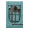 SZTUĆCE CZARNE KOMPLET ZESTAW sztućców 16 ELEMENTÓW MATOWE Houseware