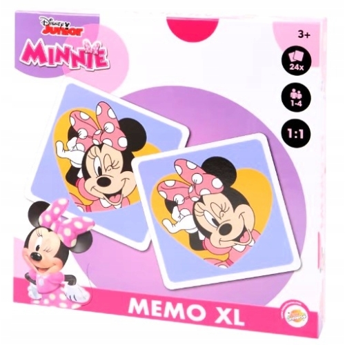 Gra logiczna KARCIANA DLA DZIECI MEMO XL DISNEY JUNIOR MINNIE 24 KARTY