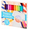 MARKERY MAZAKI PISAKI FLAMASTRY DO TKANIN UBRAŃ 12 KOLORÓW FABRIC MARKERS