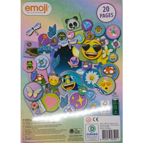 Książka z naklejkami EMOJI Mocne naklejki z motywem buźki 1000 sztuk A4