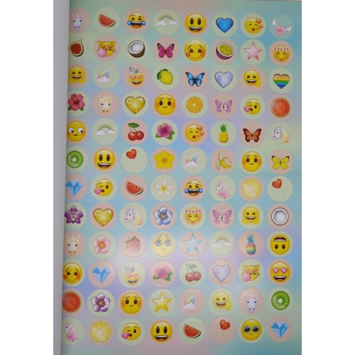 Książka z naklejkami EMOJI Mocnych naklejek z motywem buźki A4 1000 sztuk