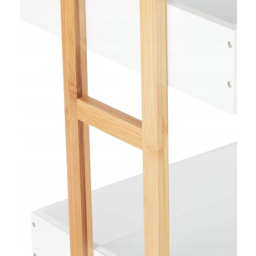 Wózek platforma na kółkach bambus 4 poziomowy kuchnia salon łazienka 88 cm