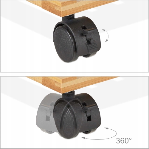 Wózek platforma na kółkach bambus 4 poziomowy kuchnia salon łazienka 88 cm