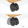 Wózek platforma na kółkach bambus natural 4 poziomowy salon łazienka 88 cm
