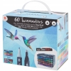 Markery Alkoholowe TWIN dwustronne DecoTime 60 sztuk Box Mix Kolory 91-120