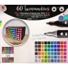 Markery Alkoholowe TWIN dwustronne DecoTime 60 sztuk Box Mix Kolory 91-120