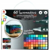 Markery Alkoholowe TWIN dwustronne DecoTime 60 sztuk Box Mix Kolory 91-120