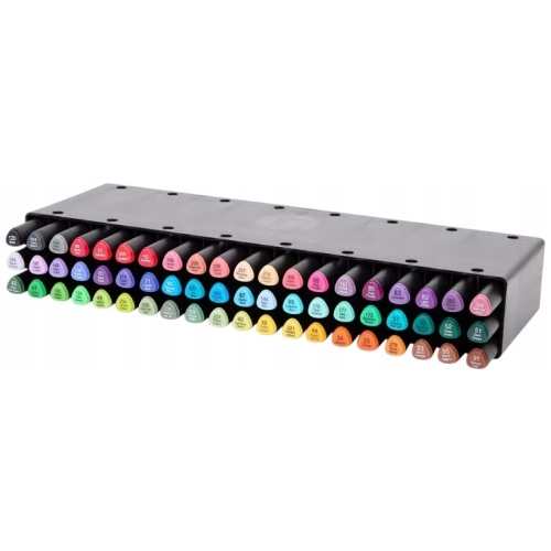 Markery Alkoholowe TWIN dwustronne DecoTime 60 sztuk Box Mix Kolory 91-120