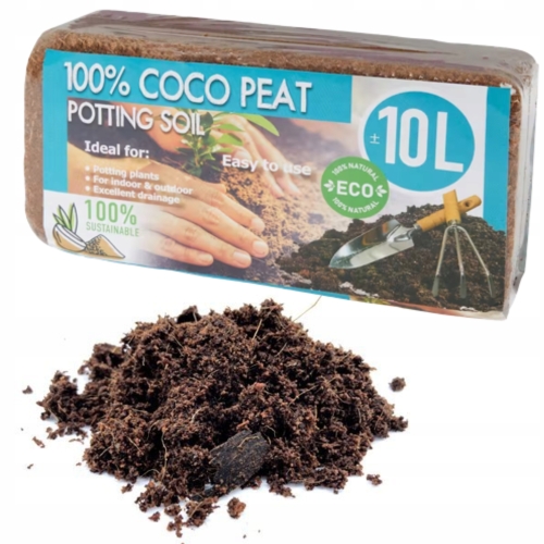 Ziemia kokosowa doniczkowa super podłoże do upraw Ekologiczne 100 % Natural
