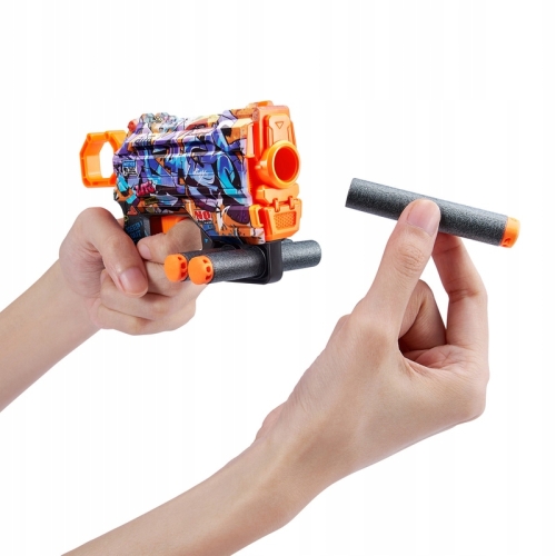 Pistolet Strzałki Wyrzutnia Zuru X-shot SKINS MENACE Game Over 8 strzałów
