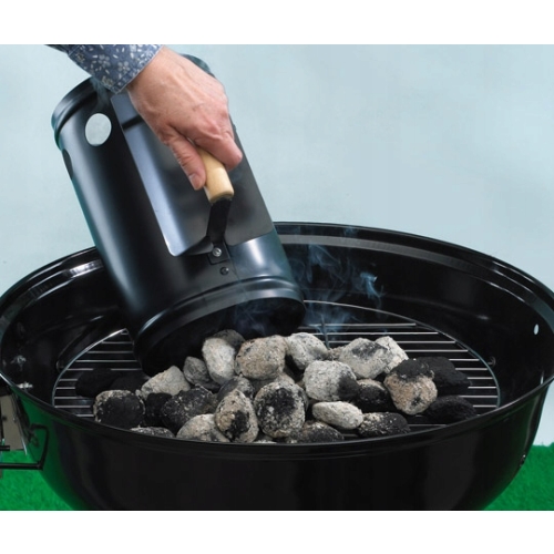 KOMIN DO ROZPALANIA WĘGLA GRILLA OGNISKA KOMINKA WĘDZARNI BBQ STARTER BLACK