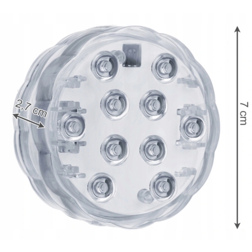 OŚWIETLENIE AKWARIUM LAMPKI DO BASENU 2 SZT WODOODPORNE IPX8 LED PILOT RGB
