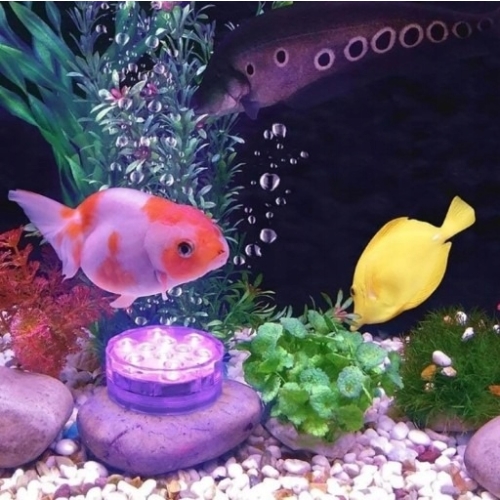 OŚWIETLENIE AKWARIUM LAMPKI DO BASENU 2 SZT WODOODPORNE IPX8 LED PILOT RGB