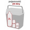 Lodówka turystyczna pasywna na wkłady 24 L 39 x 24 NIEBIESKA DUŻA Z RĄCZKĄ