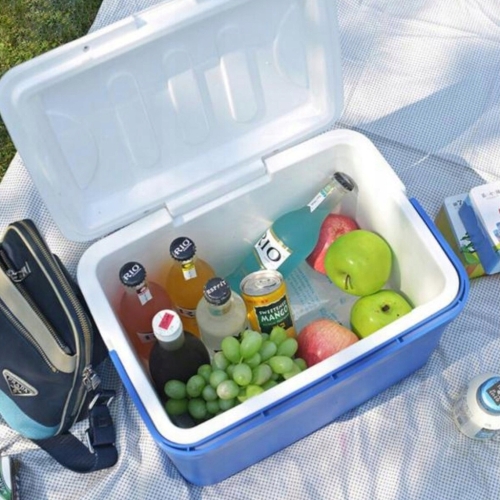 LODÓWKA TURYSTYCZNA SAMOCHODOWA 24L XXL + 2X WKŁADY 300 ML PRAKTYCZNA COOL