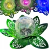 Lampka ogrodowa Solar czujnik zmierzchu szkło metal 17 x 9,5 multikolor zie