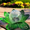 Lampka ogrodowa Solar czujnik zmierzchu szkło metal 17 x 9,5 multikolor zie