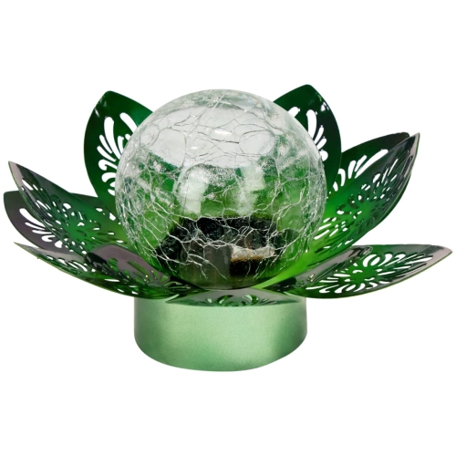 Lampka ogrodowa Solar czujnik zmierzchu szkło metal 17 x 9,5 multikolor zie