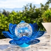 Lampka ogrodowa Solar czujnik zmierzchu szkło metal 17 x 9,5 multikolor N