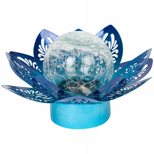 Lampka ogrodowa Solar czujnik zmierzchu szkło metal 17 x 9,5 multikolor N