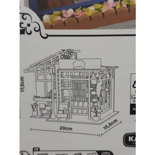 Miniaturowy domek DIY światło LED Crafts&Co wiele godzin zabawy KSIĘGARNIA
