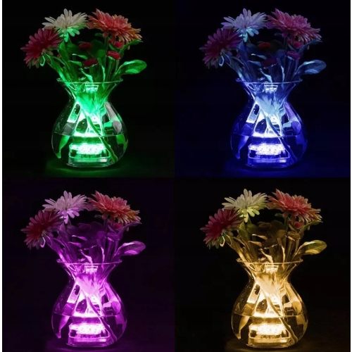 WODOODPORNA LAMPKA 10 LED RGB PILOT AKWARIUM BASEN STAW JACUZZI 2 SZTUKI