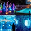 OŚWIETLENIE RGB 10 LED BASEN STAW FONTANNA OCZKO WODNE WODOODPORNE 2 SZTUKI