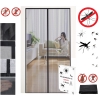 MOSKITIERA 100 x 210 cm MAGNETYCZNA DRZWIOWA SIATKA NA KOMARY OWADY CZARNA