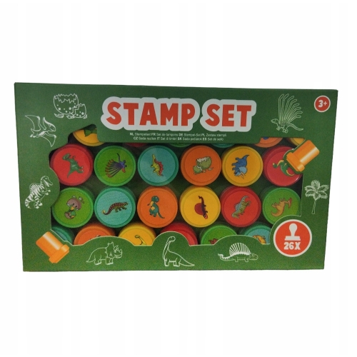 Zestaw stempelków dla dzieci STAMP SET 26szt ziel.