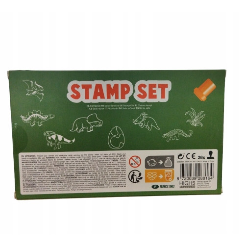 Zestaw stempelków dla dzieci STAMP SET 26szt ziel.