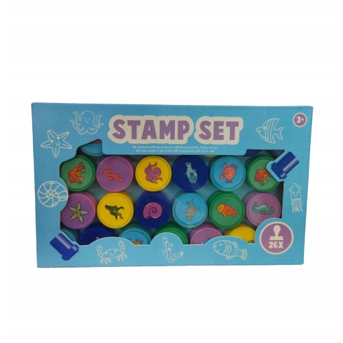 Zestaw stempelków dla dzieci STAMP SET 26szt ziel.