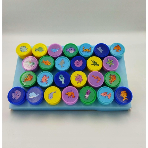 Zestaw stempelków dla dzieci STAMP SET 26szt ziel.
