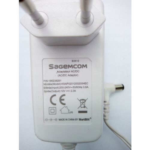 ORYGINALNY ZASILACZ CANAL+ MODEL ADS036T-B120300L WTYCZKOWY 12V 3,0A