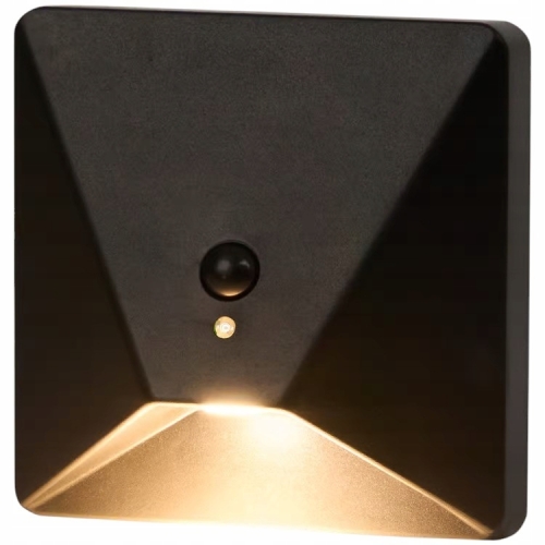 Lampa z czujnikiem ruchu led 3D schody szafa garderoba podszafkowa czarna 3