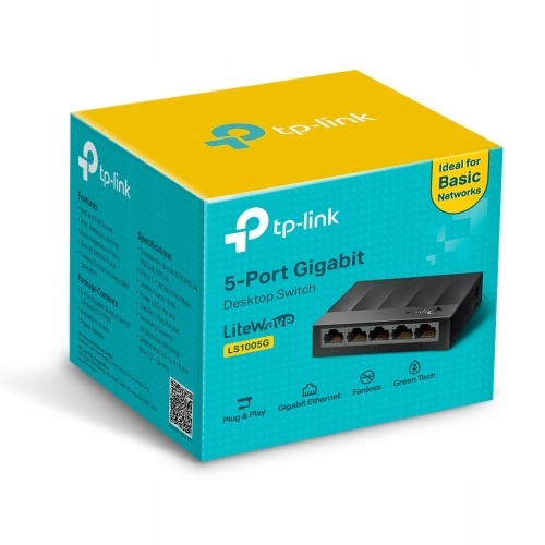 SWITCH TP-LINK LS1005G ROZDZIELACZ LAN 5 portów najwyższa jakość TPLINK 1
